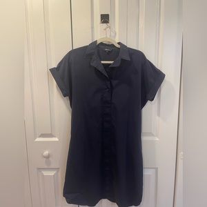 navy shirt dress